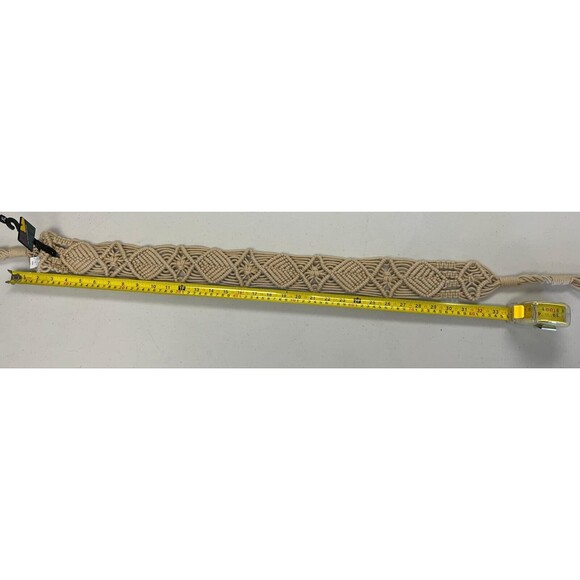 Women's No Boundaries Brown Boho Style Woven Belt, Tie Front Adjustable, Size XL - Picture 5 of 7
